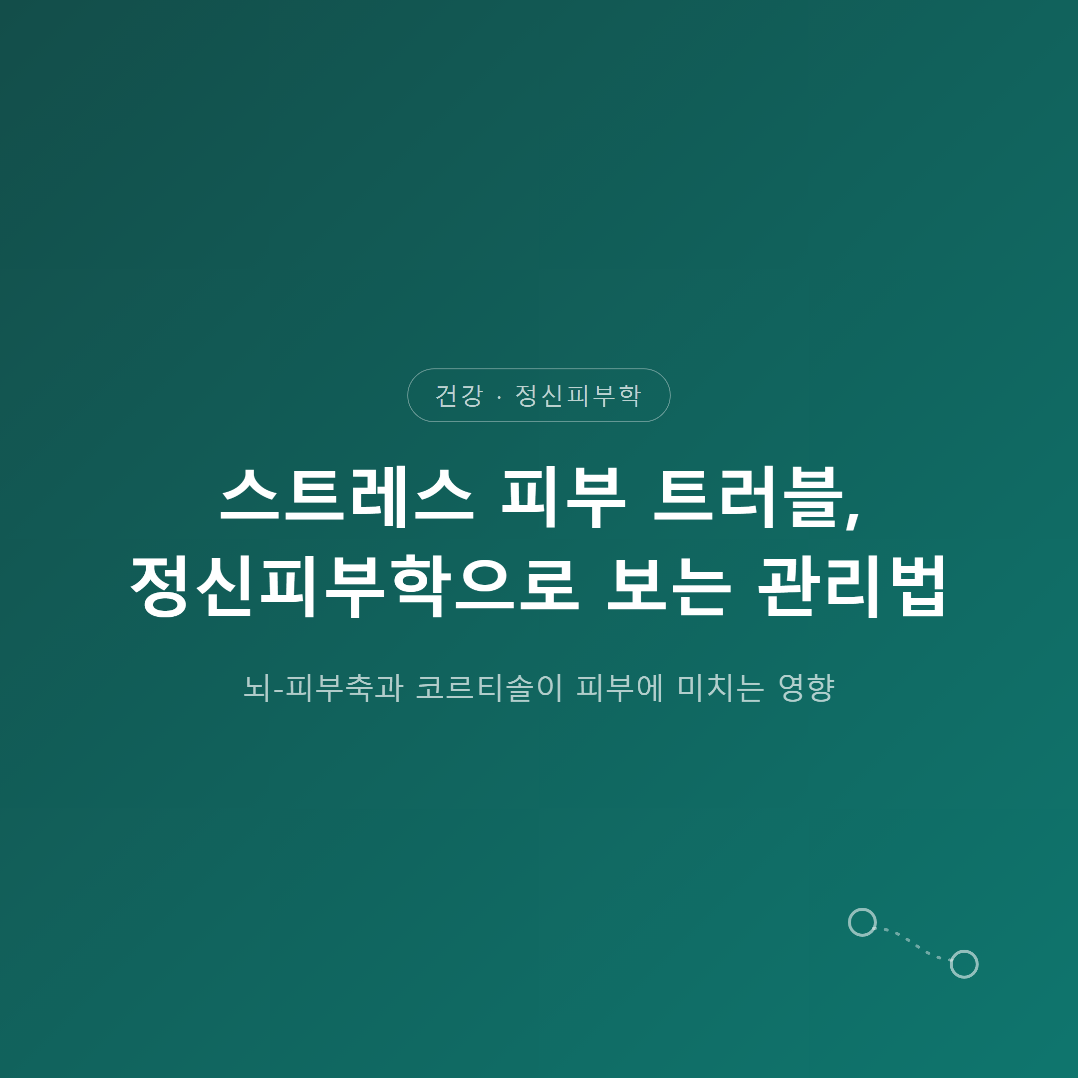 스트레스 피부 트러블, 정신피부학으로 보는 관리법